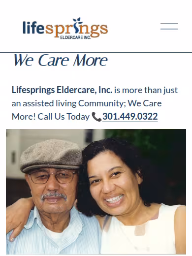 Lifesprings Eldercare Inc website
