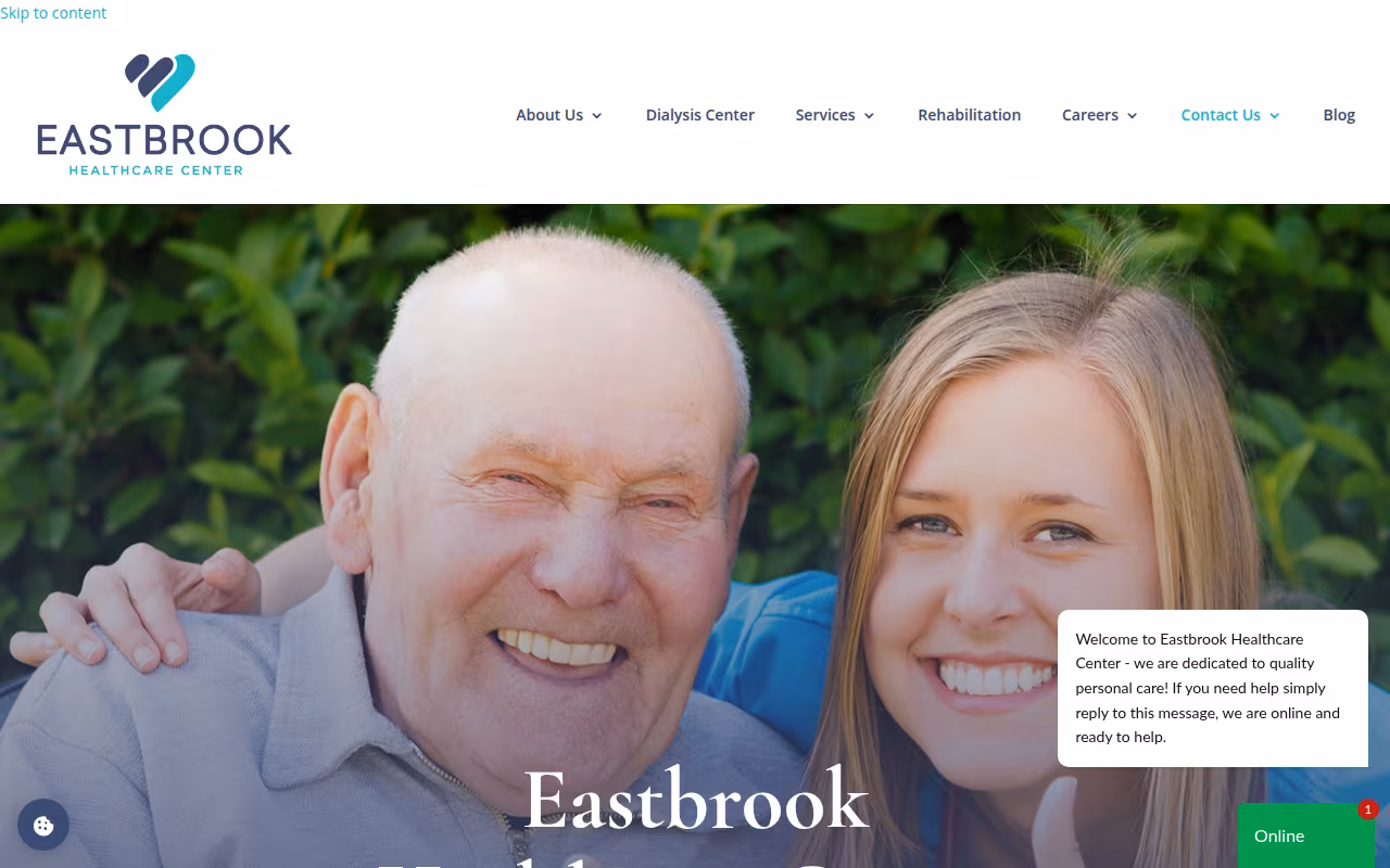 Eastbrook Healthcare Center - Providing on-site Ventilator Dialysis website