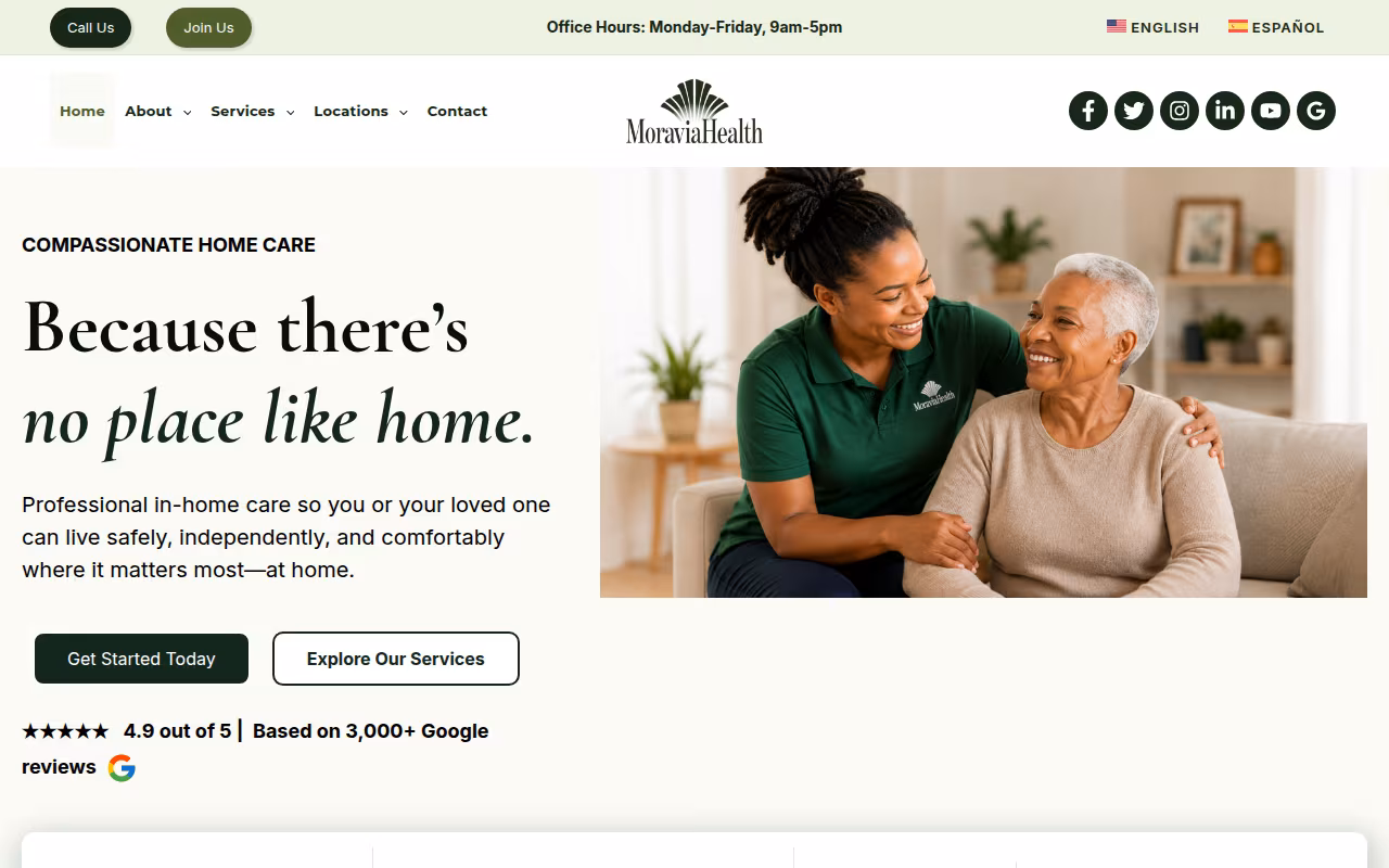 Moravia Health website