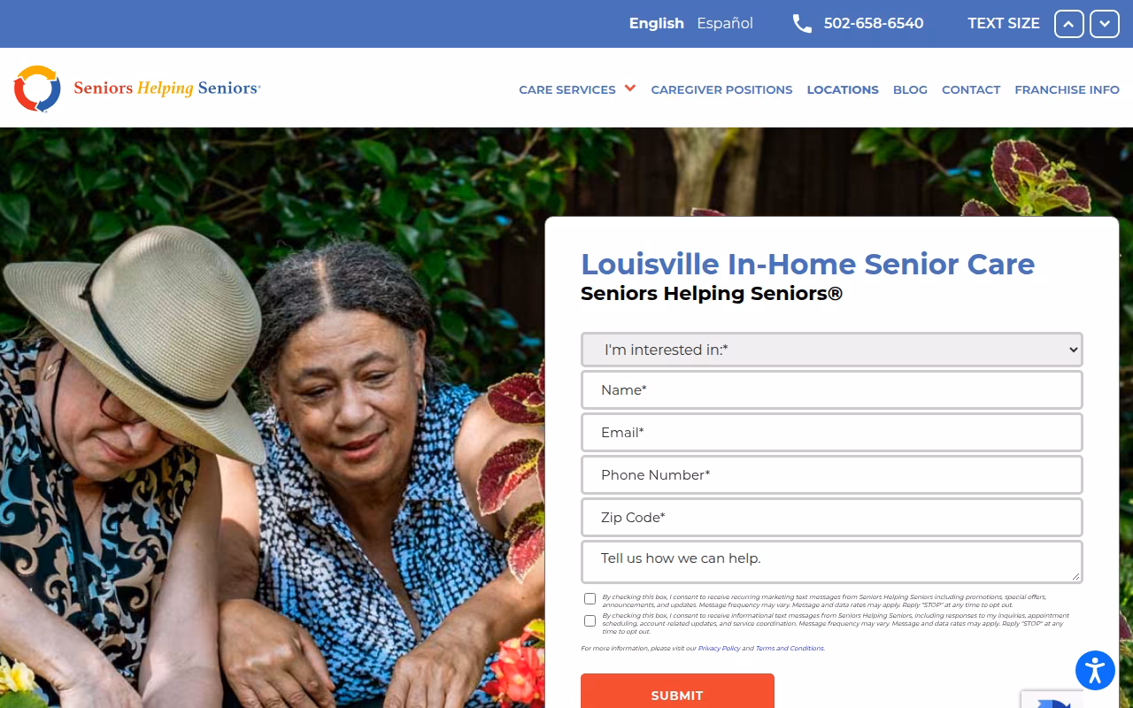 Seniors Helping Seniors Kentuckiana website