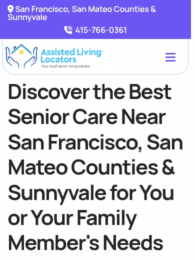 Assisted Living Locators of San Francisco, San Mateo Counties & Sunnyvale website