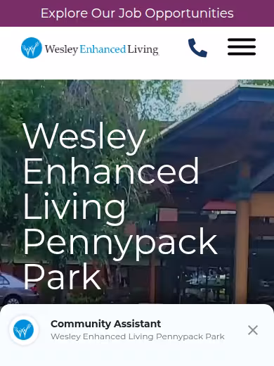 Wesley Enhanced Living Pennypack Park website
