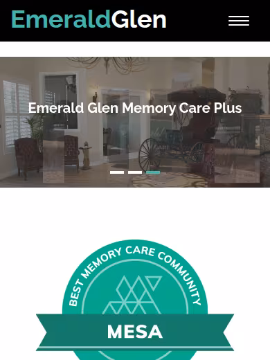 Emerald Glen Assisted Living website