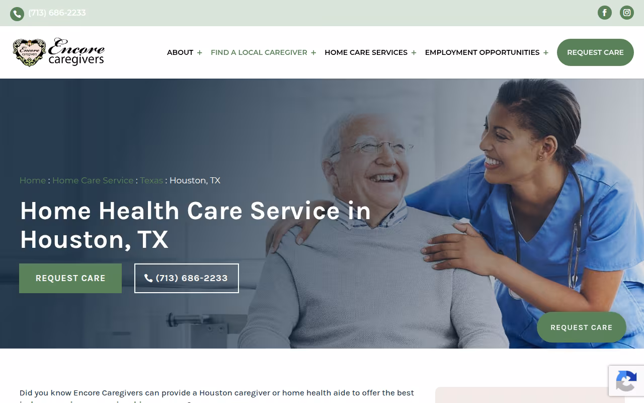 Encore Caregivers website