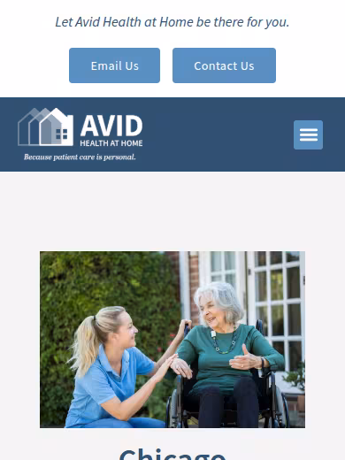 Avid Health at Home website