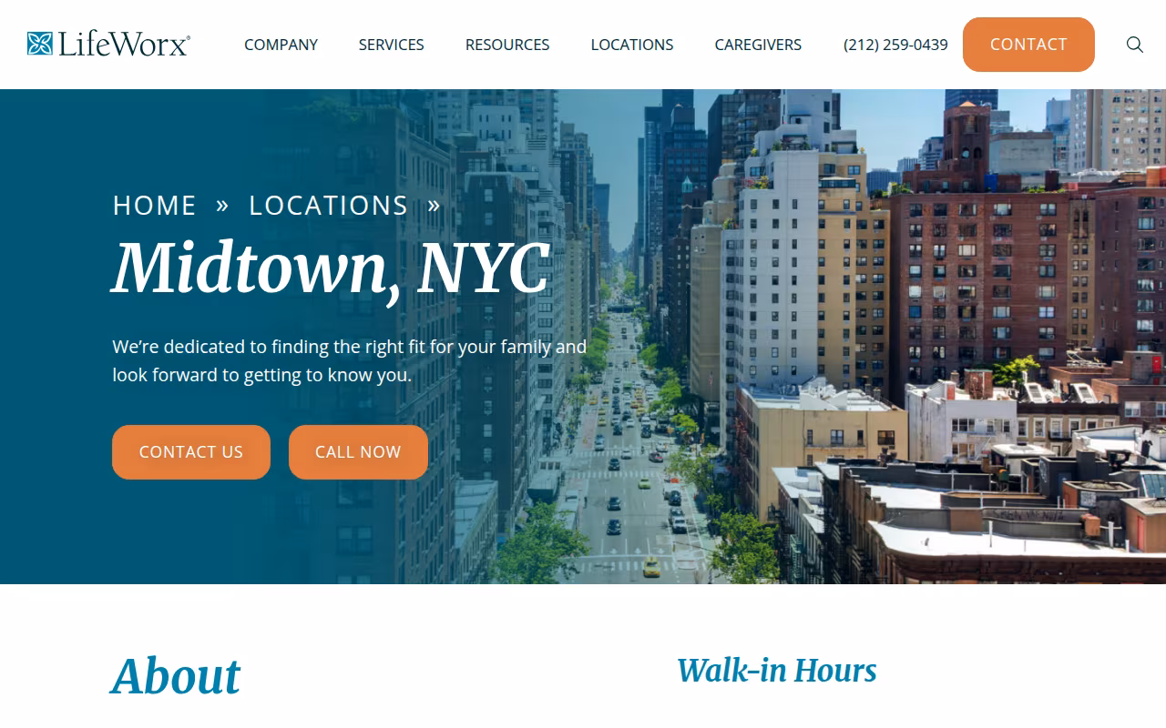 LifeWorx Home Care website