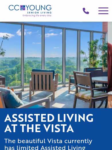CC Young Senior Living website