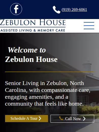 Zebulon House website