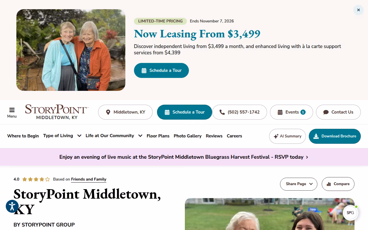 StoryPoint Middletown website