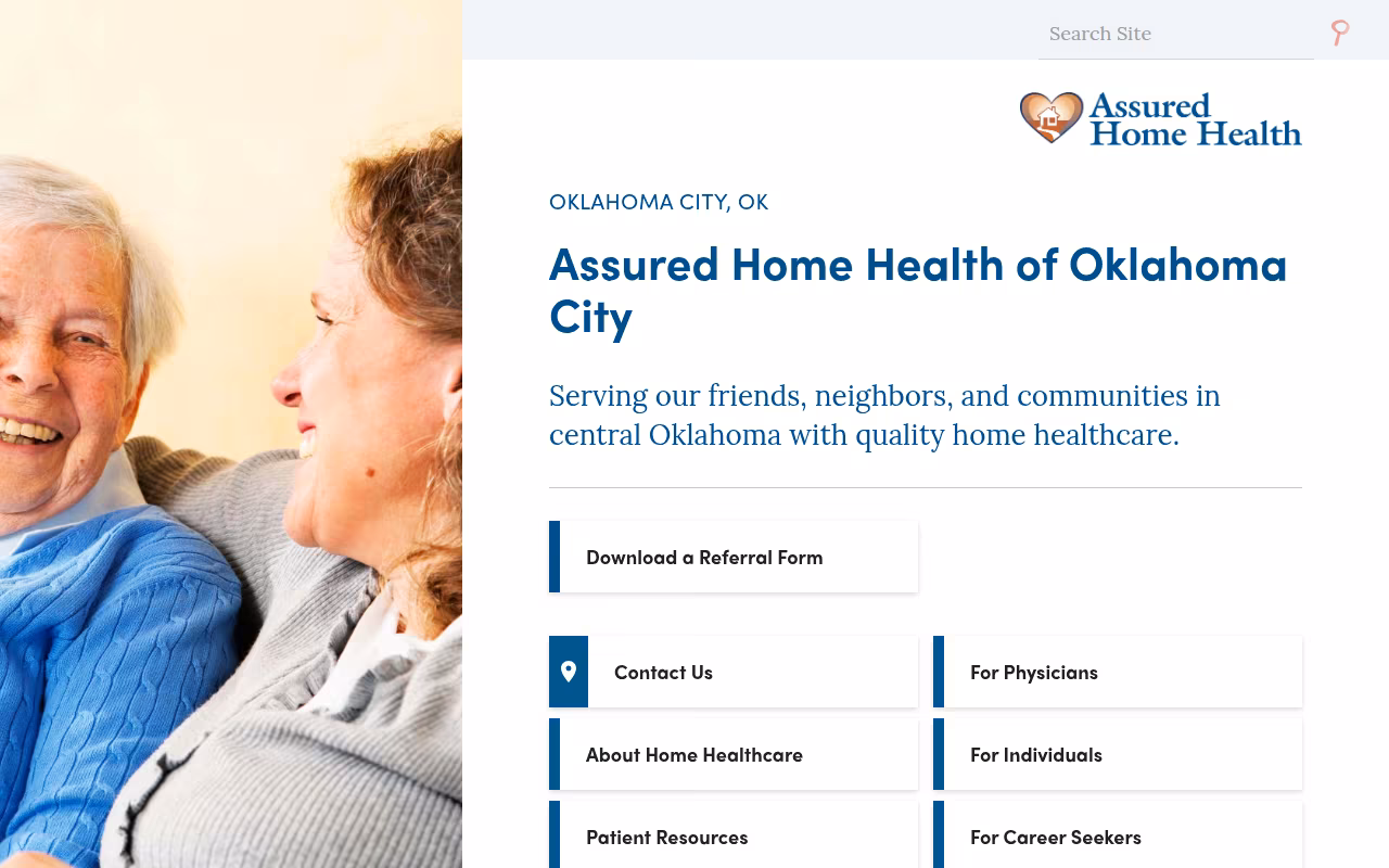Assured Home Health of Oklahoma City website