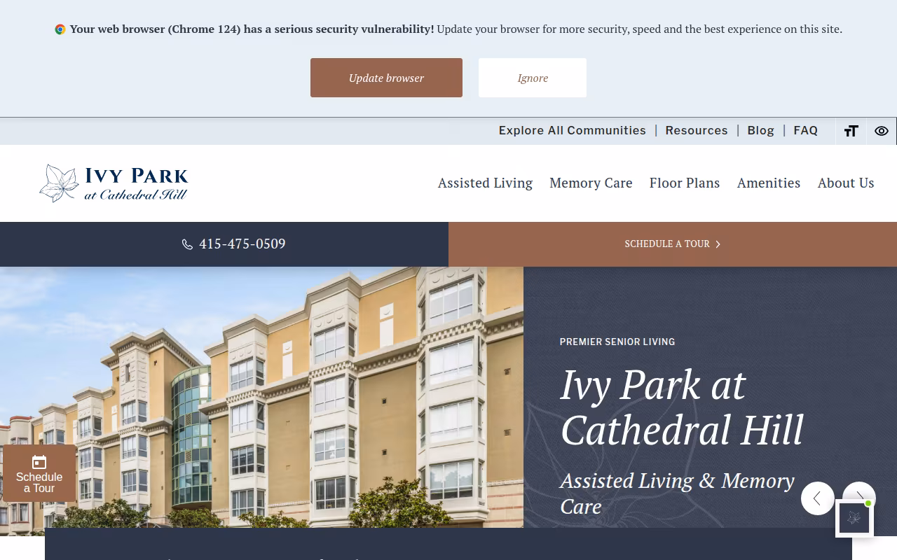 Ivy Park at Cathedral Hill website
