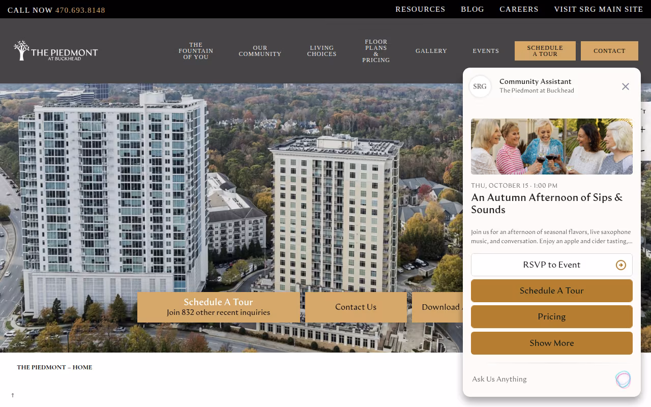The Piedmont at Buckhead website