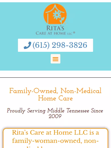 Rita's Care at Home LLC website