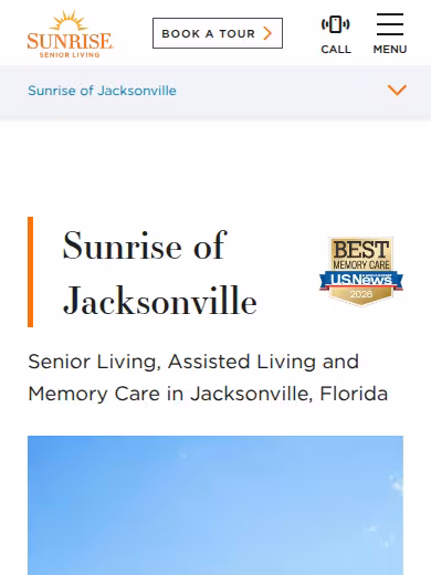 Sunrise of Jacksonville website