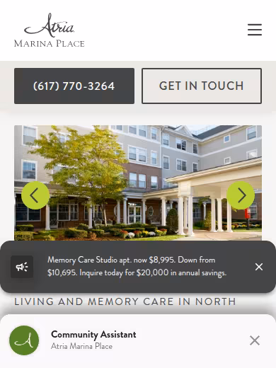 Atria Marina Place website
