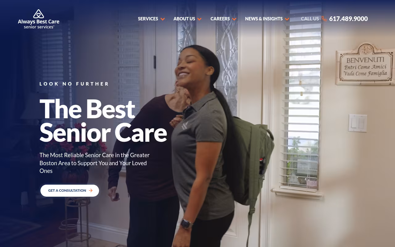 Always Best Care - Home Care and Private Nursing Services in Greater Boston website
