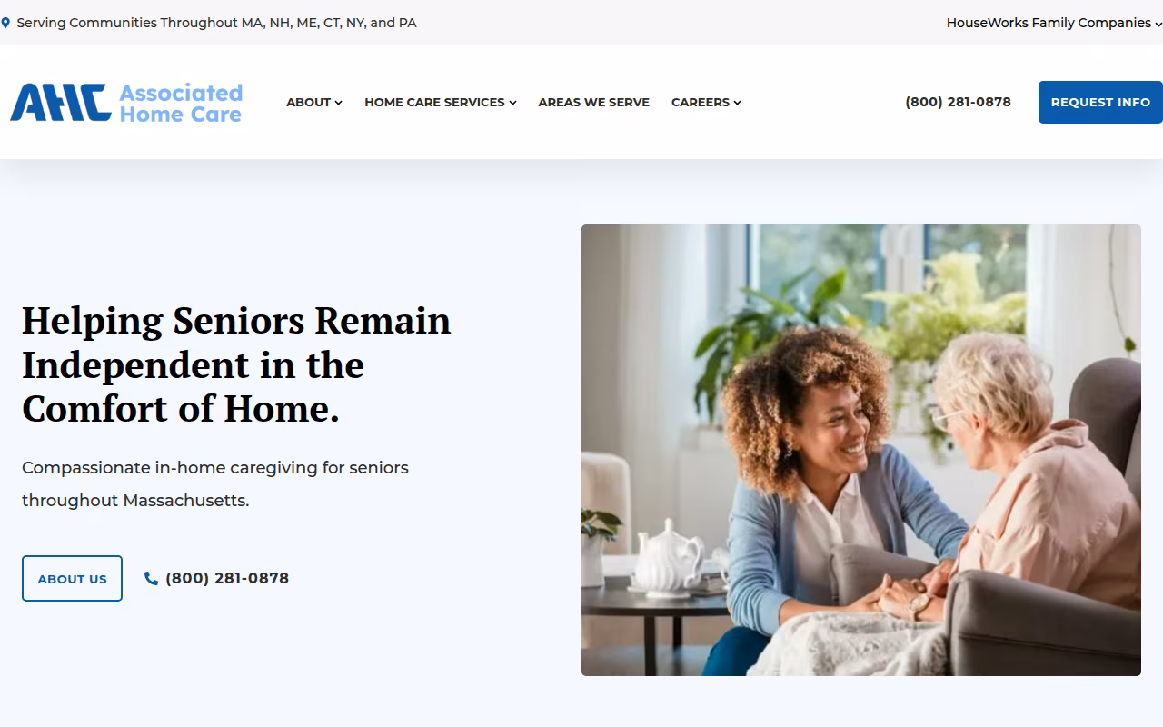 Associated Home Care website