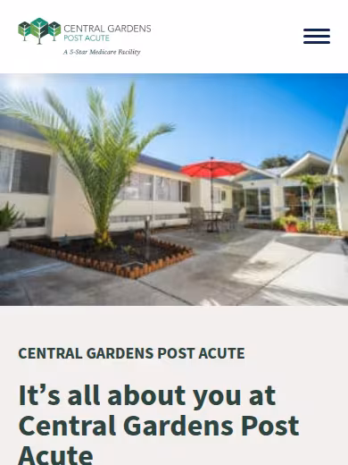 Central Gardens Post Acute website