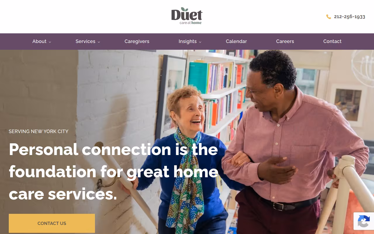 Duet - Care at Home website
