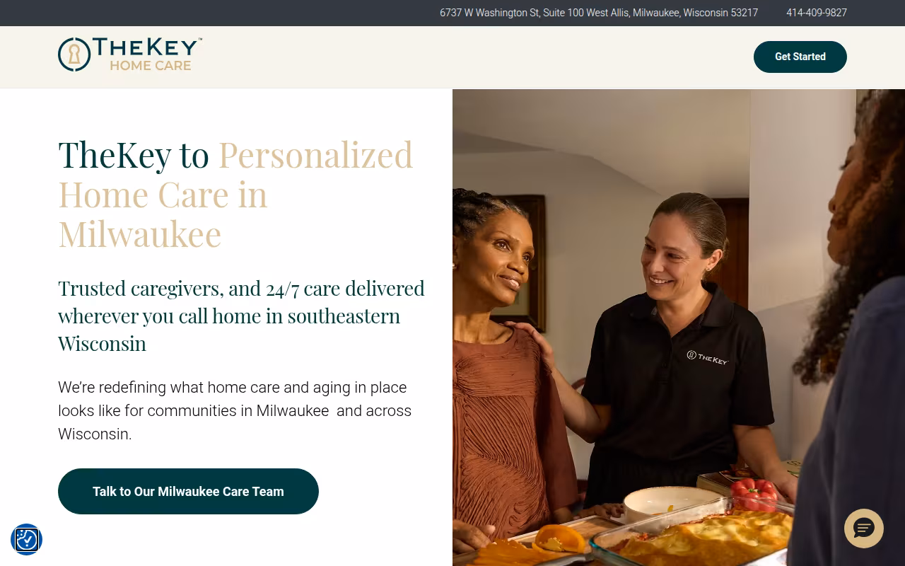 TheKey - Senior Home Care website