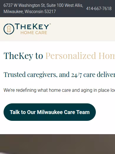 TheKey - Senior Home Care website