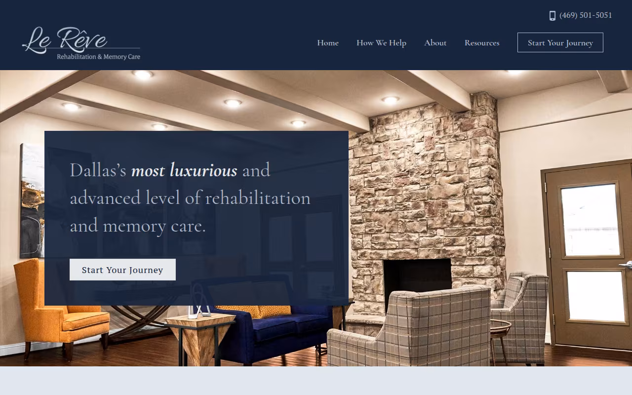 Le Rêve Rehabilitation and Memory Center website