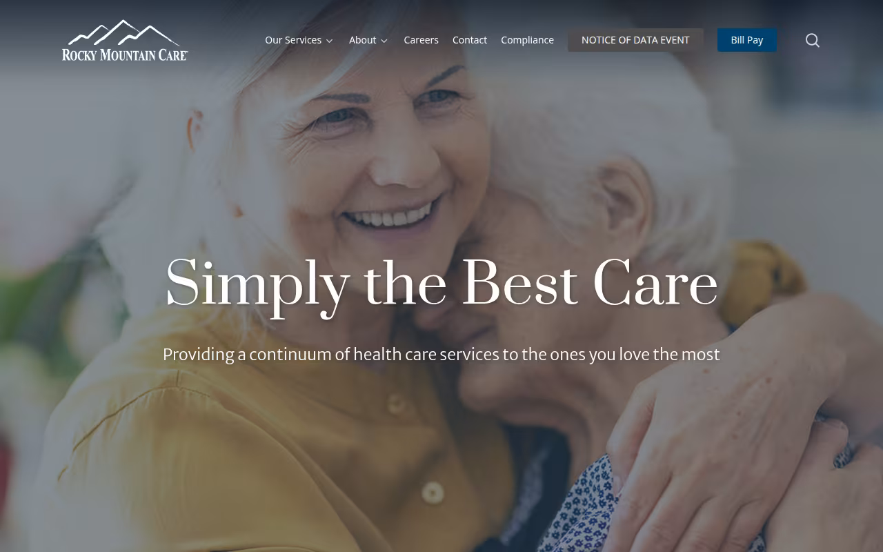 Rocky Mountain Care - Cottage on Vine website