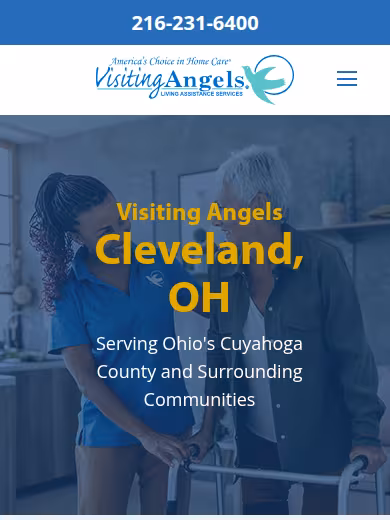 Visiting Angels Senior Home Care website