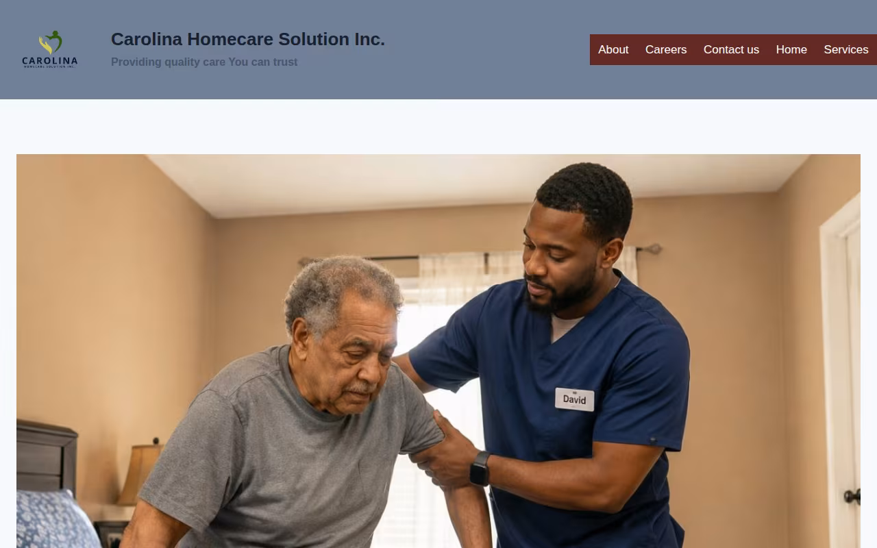 Carolina Homecare Solution website