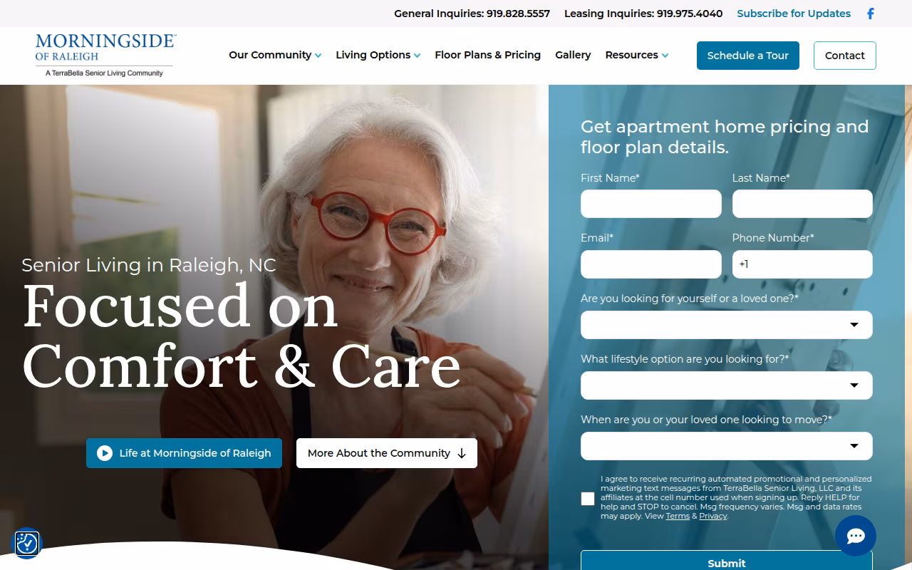 Morningside of Raleigh website