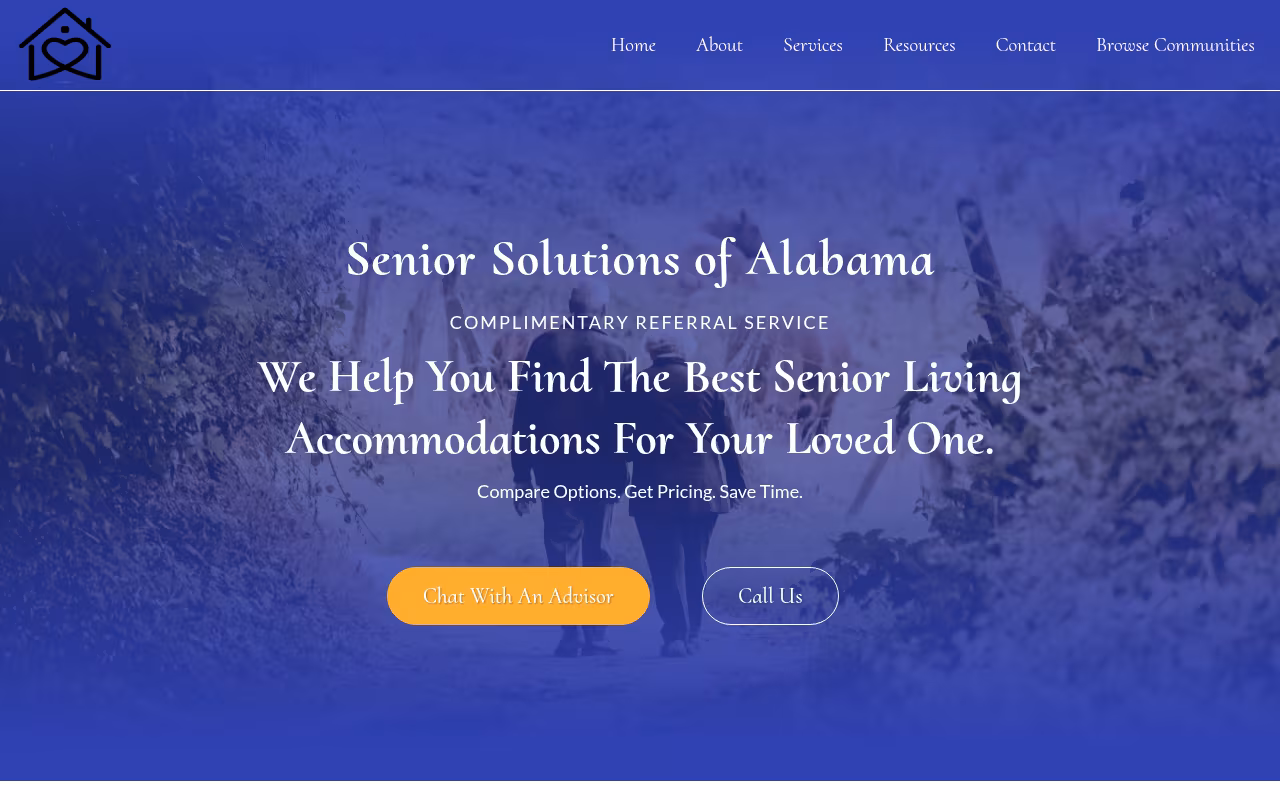 Senior Solutions of Alabama website
