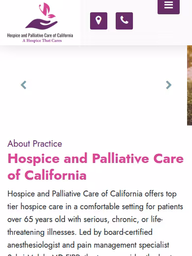 Hospice and Palliative Care of California website