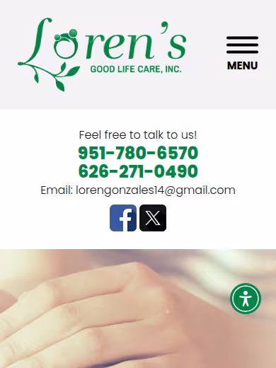 Loren’s Good Life Care website