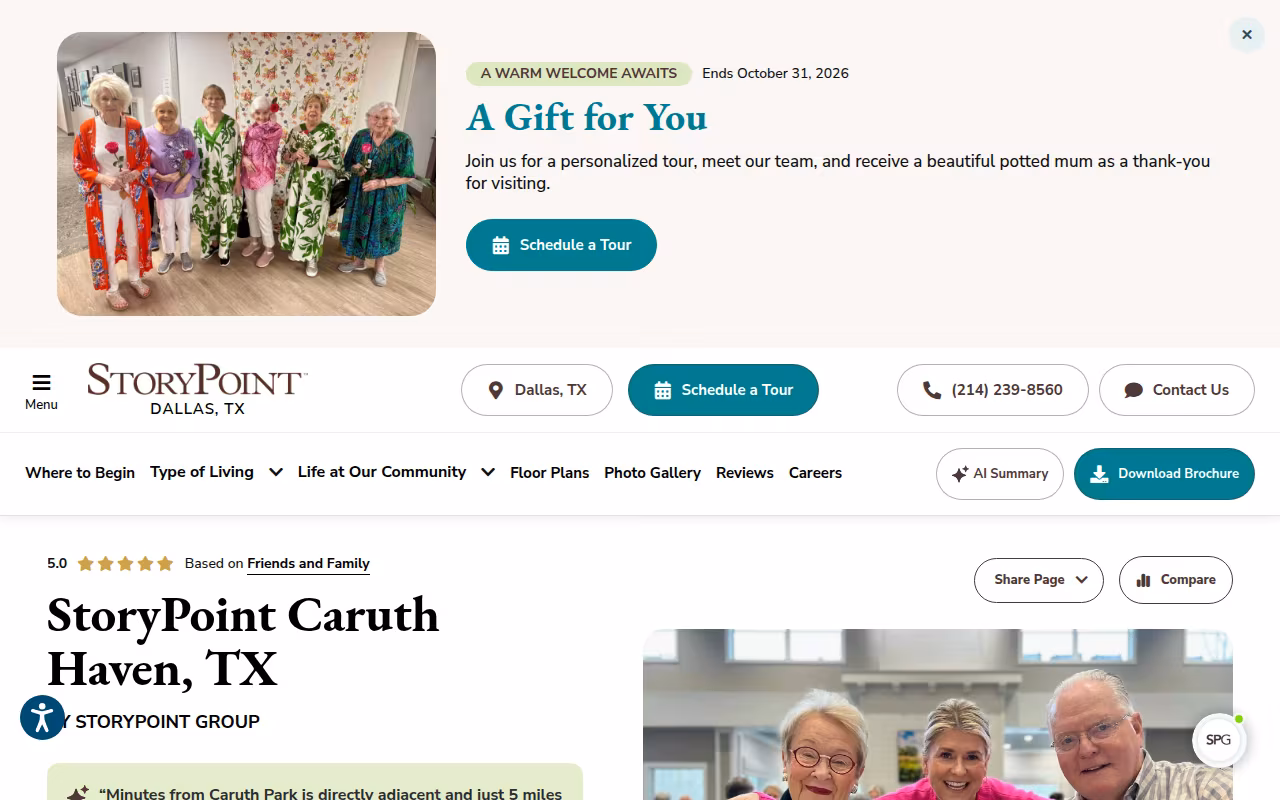 StoryPoint Caruth Haven website