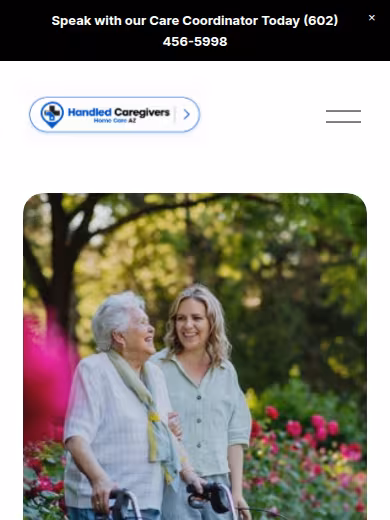 Handled Home Care - Scottsdale website