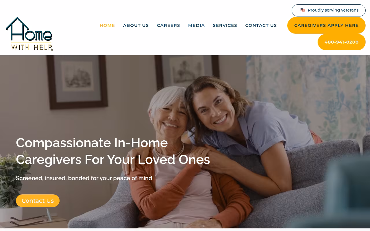 Home With Help website