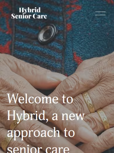 Hybrid Senior Care of Utah website