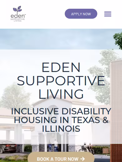 Eden Supportive Living website