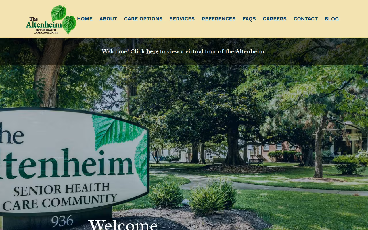 The Altenheim Senior Health Care Community website