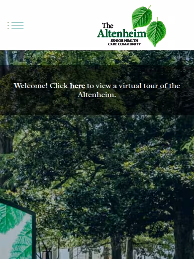 The Altenheim Senior Health Care Community website