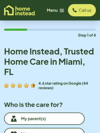 Home Instead website