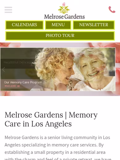 Melrose Gardens website