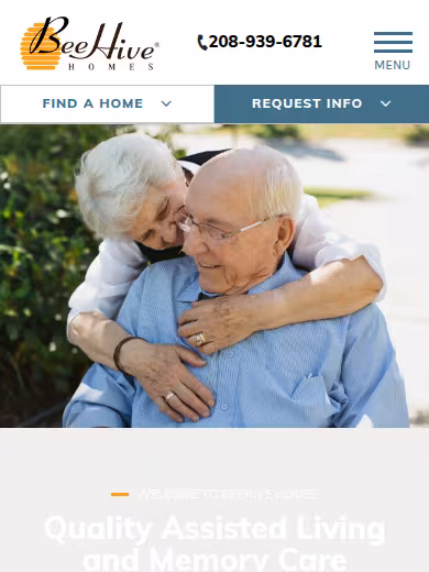 BeeHive Homes of Salt Lake and MillCreek website