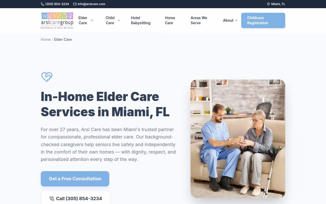 Arsi Care Group website