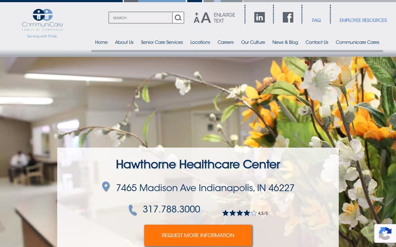 Hawthorne Healthcare Center website