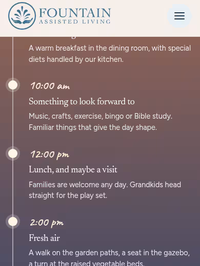 Fountain Assisted Living Center website