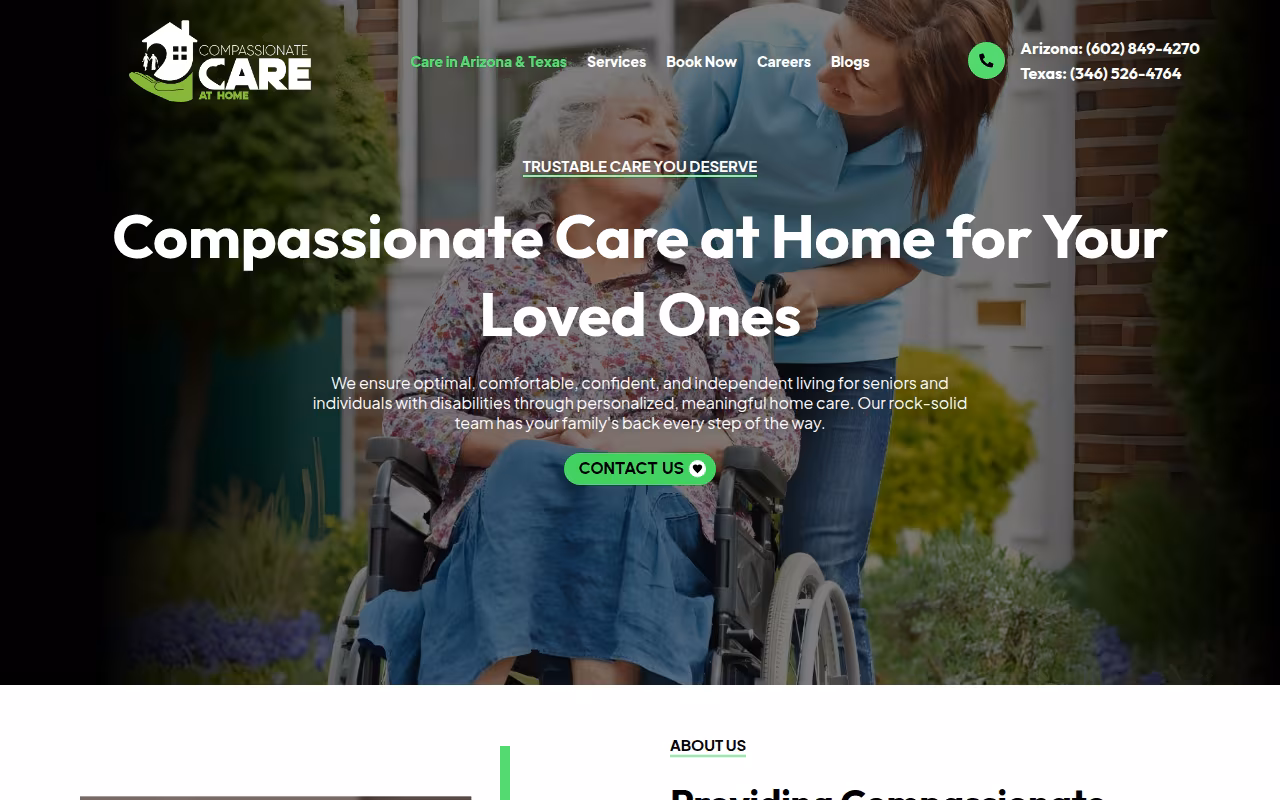 Compassionate Care At Home website