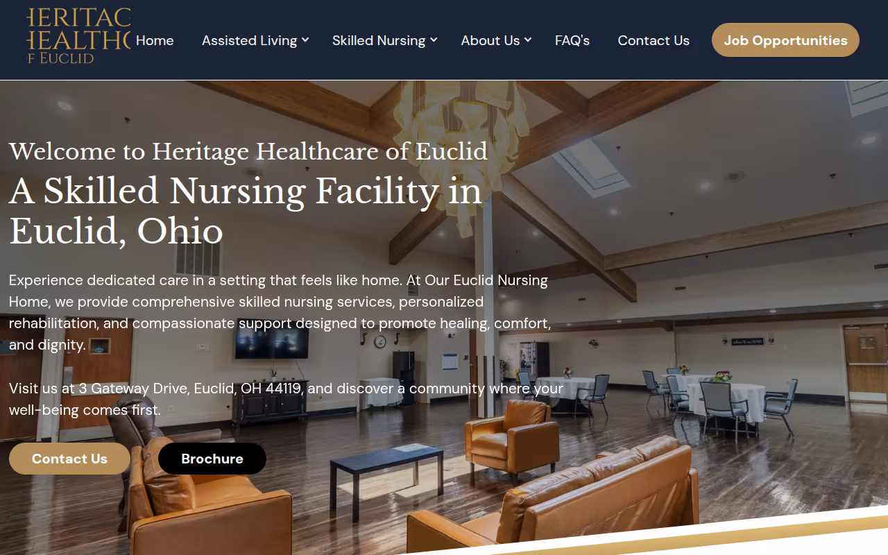 Heritage Healthcare of Euclid website