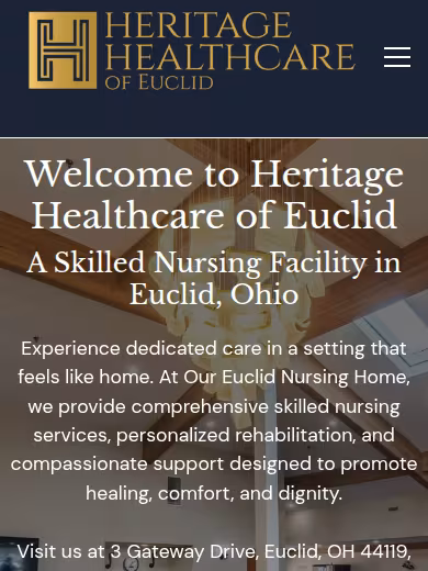 Heritage Healthcare of Euclid website
