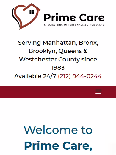 Prime Care Inc website